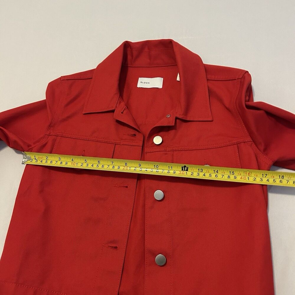 BLDWN Baldwin Sonic Jacket Red Scarlet Twill 100% Cotton - Women's XS - Picture 13 of 14